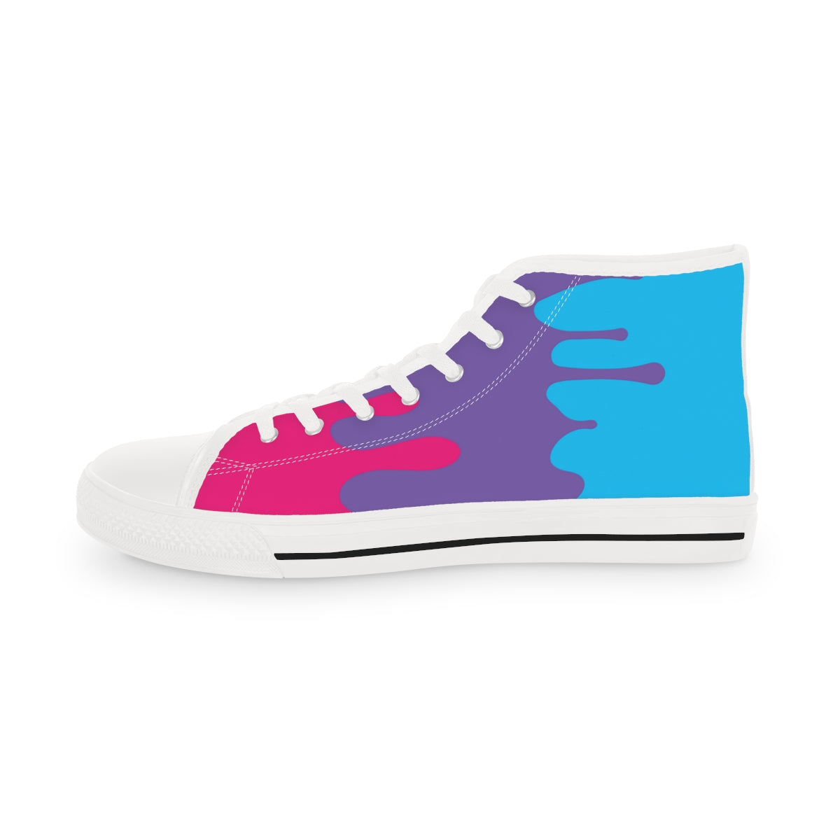 Androgyne Drip Rainbow Flag LGBTQ High Top Sneakers Unisex Size Printify