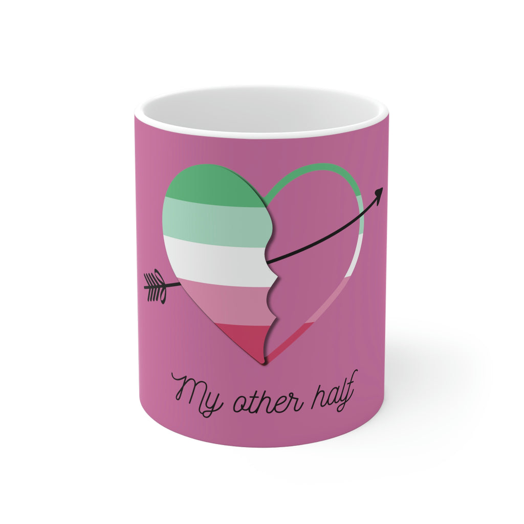 11oz Pink Mug - My Other Half Printify