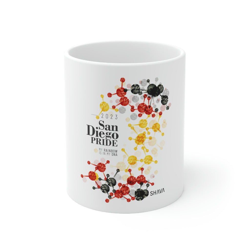 Rubber Flag Ceramic Mug San Diego Pride - Rainbow Is In My DNA SHAVA CO