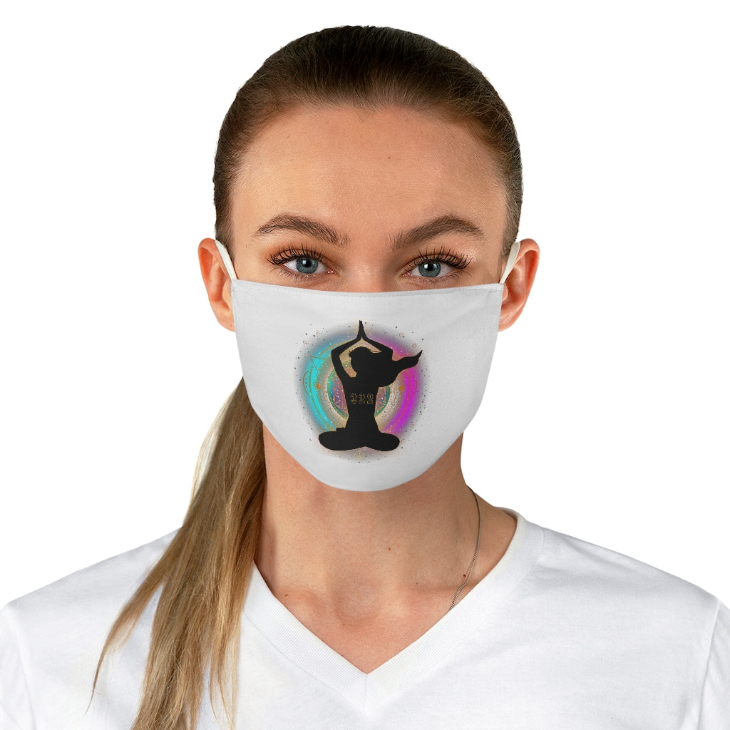 Yoga Spiritual Meditation Reusable Cloth Face Mask - Alignment 222 Angel Number Printify