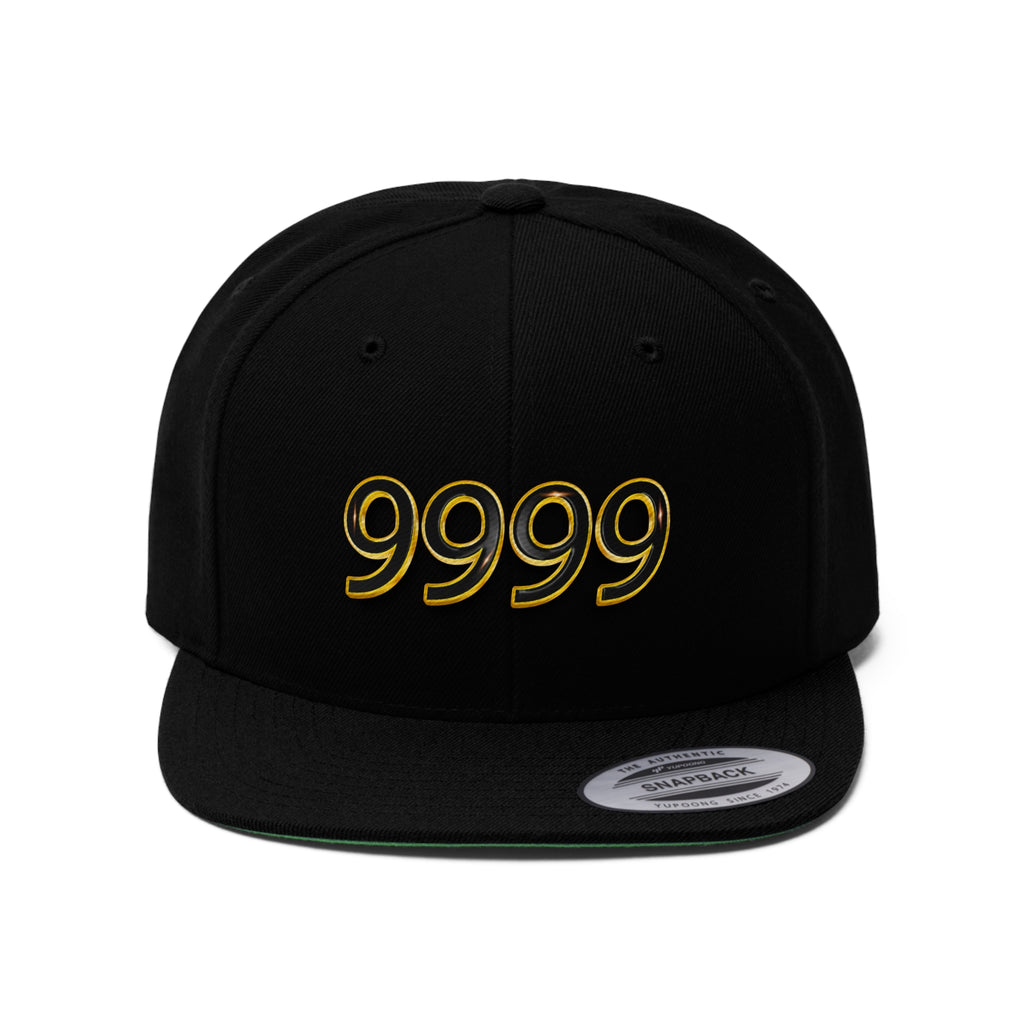 Angel Number 9999 Unisex Flat Bill Hat Printify