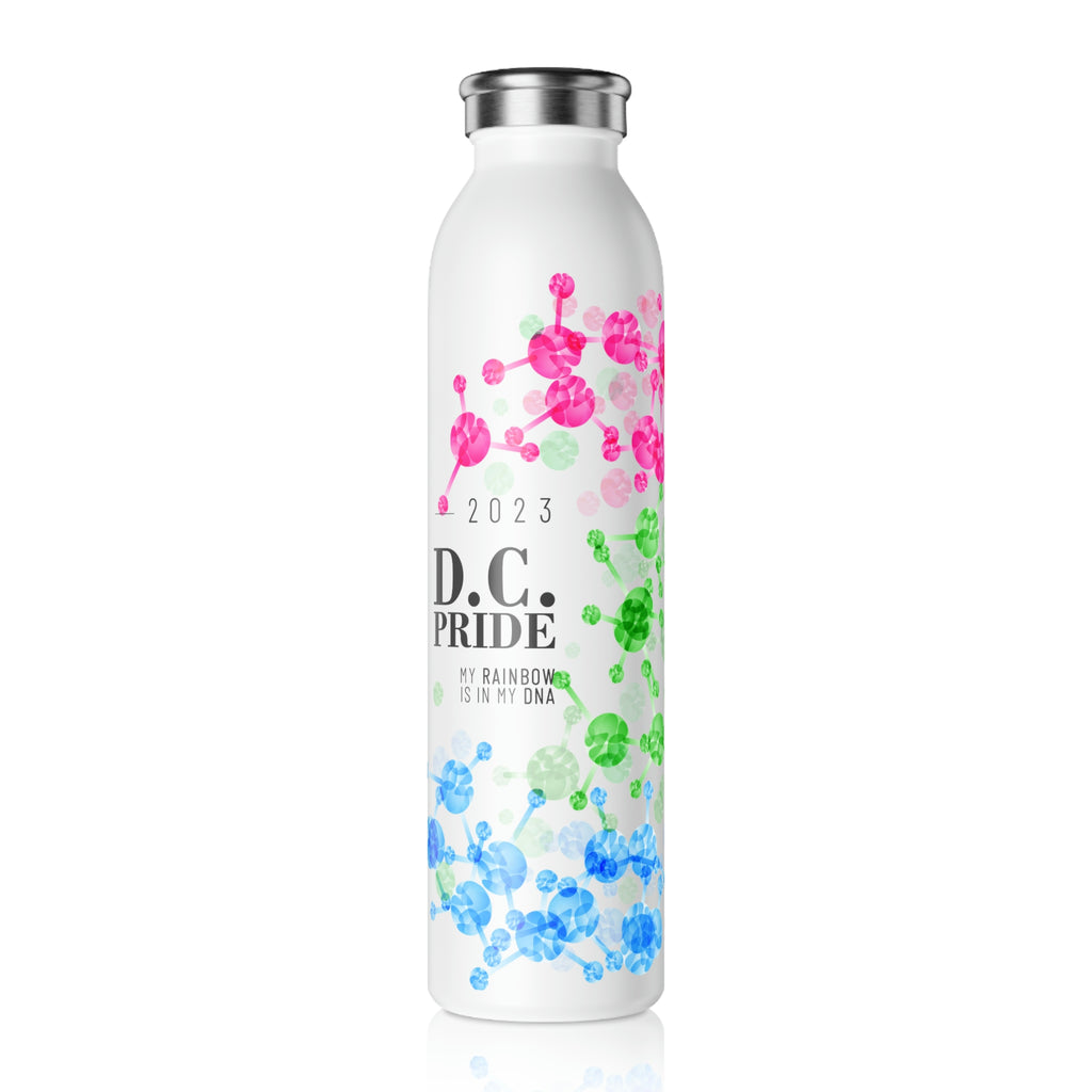 Polysexual Flag Slim Water Bottle D.C. Pride - My Rainbow is In My DNA SHAVA CO