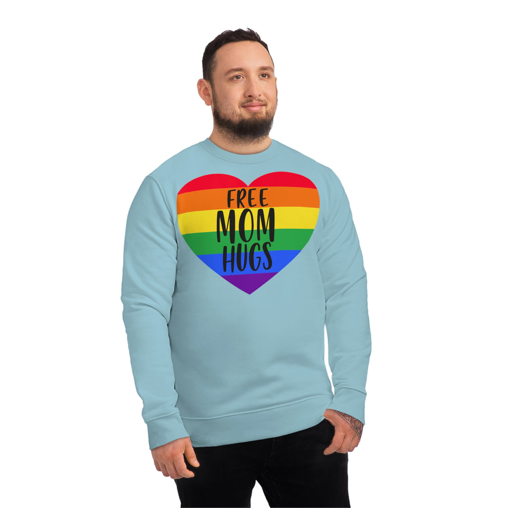 Rainbow Pride Flag Sweatshirt Unisex Size - Free Mom Hugs Printify