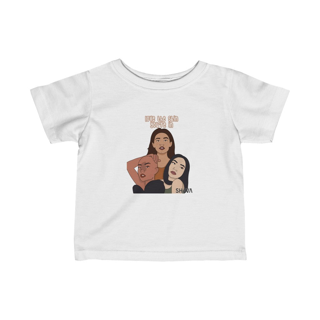 IAC  KIDS T-Shirts  Infant Fine Jersey Tee / Love the Skin you're In Printify