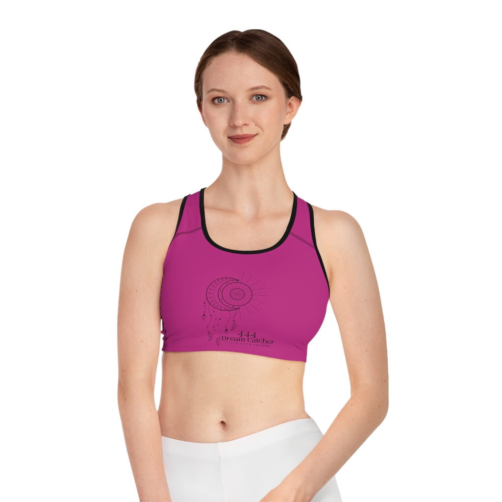 Yoga Spiritual Meditation Women Sports Bra - Protection 444 Angel Number Printify