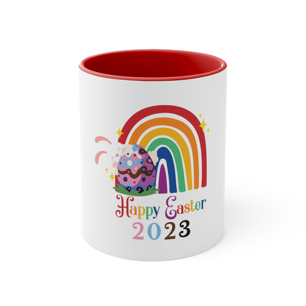 Progress Flag Accent Coffee Mug Easter Festival - Happy Easter 2023 SHAVA