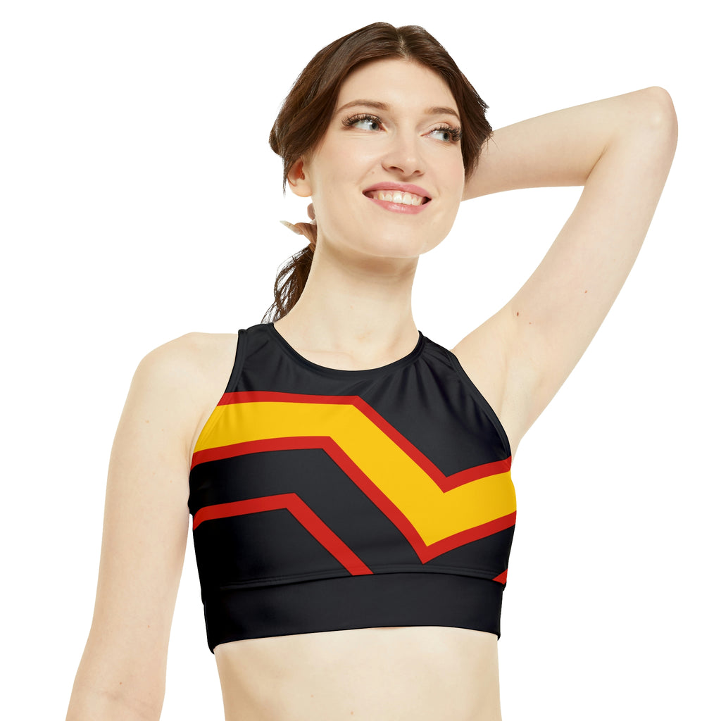 Rubber Flag High Neck Crop Bikini Top SHAVA CO