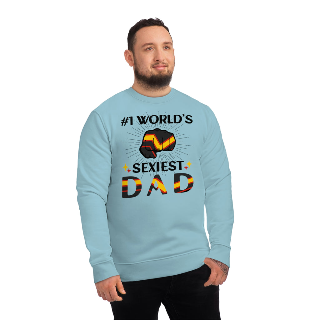 Rubber Pride Flag Sweatshirt Unisex Size - #1 World's Sexiest Dad Printify