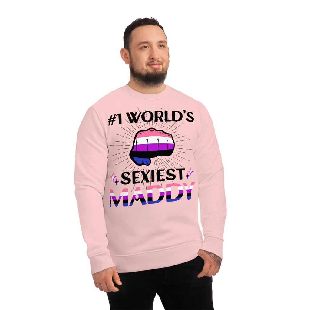 Genderfluid Pride Flag Sweatshirt Unisex Size - #1 World's Sexiest Maddy Printify