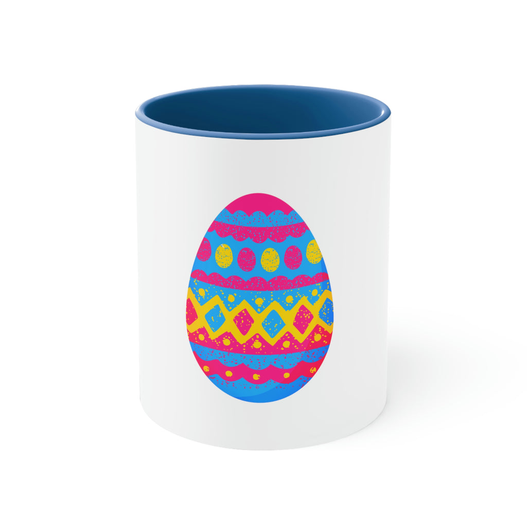 Pansexual Flag Accent Coffee Mug Easter Festival - Easter Egg SHAVA