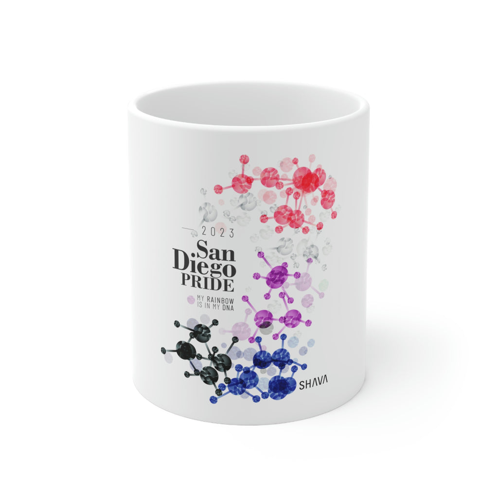 Genderfluid Flag Ceramic Mug San Diego Pride - Rainbow Is In My DNA SHAVA CO