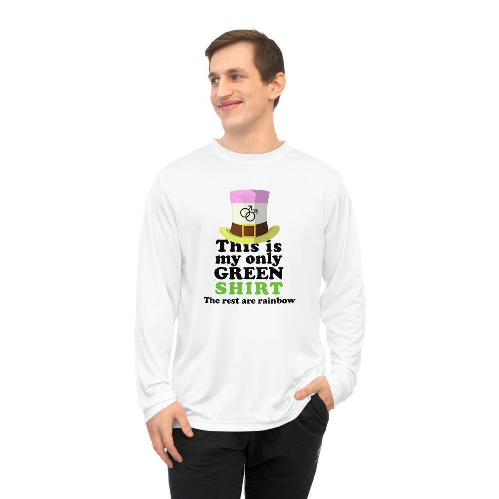 Twink Flag Unisex Performance Long Sleeve Shirt - My Only Green Shirt Printify