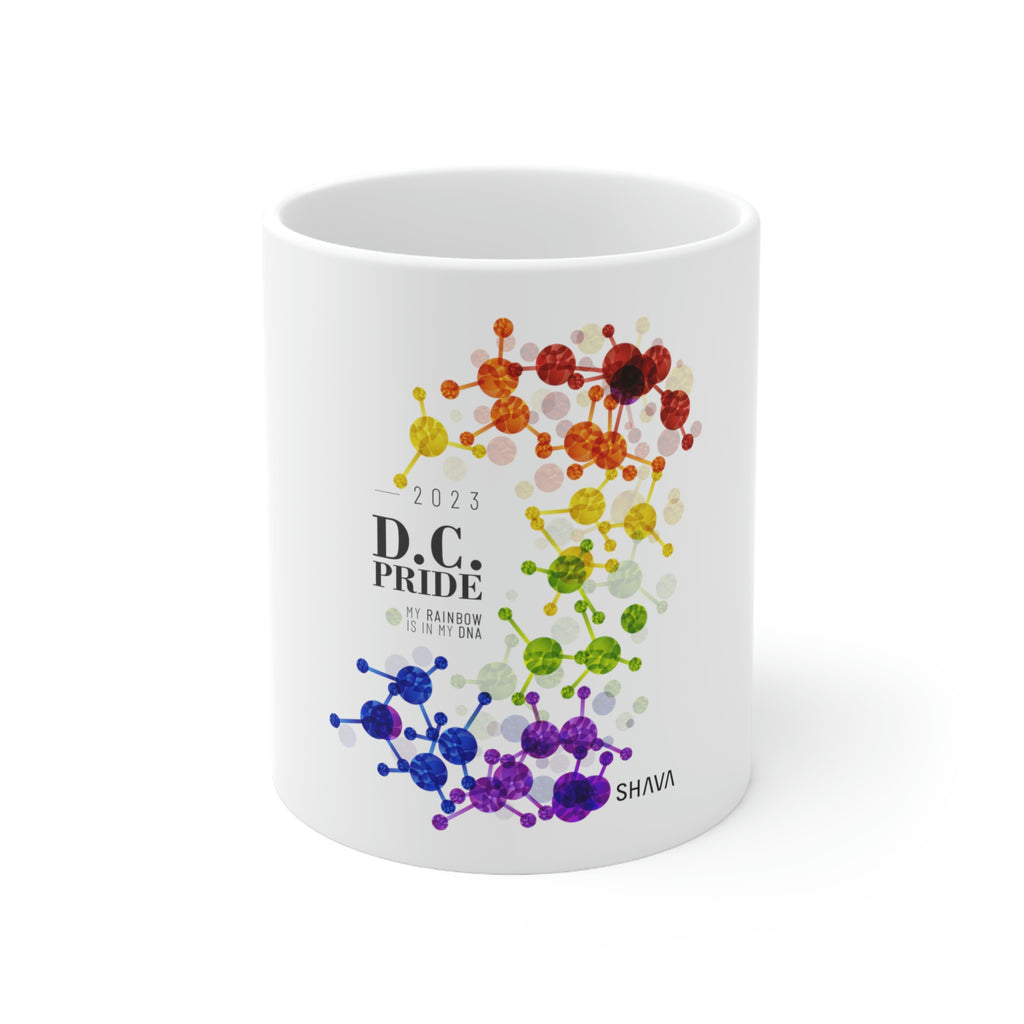 Rainbow Flag Ceramic Mug D.C. Pride - Rainbow Is In My DNA SHAVA CO