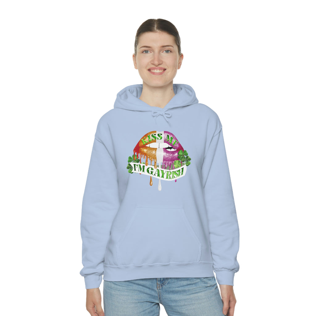 Lesbian Flag Hoodie St. Patrick's Day Unisex Size - Kiss Me SHAVA