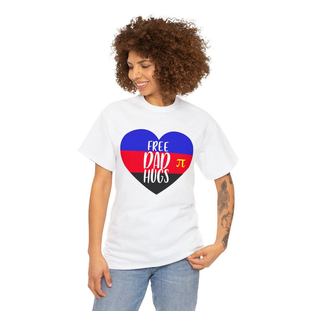 SHAVA CO Polyamory Flag, Unisex Heavy Cotton Tee - Free Dad Hugs Printify