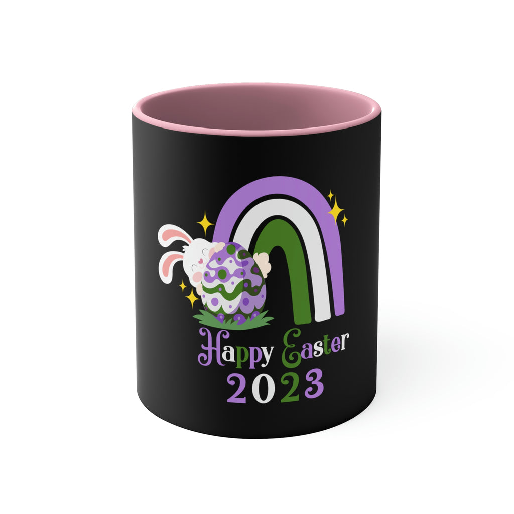 Genderqueer Flag Accent Coffee Mug Easter Festival - Happy Easter 2023 SHAVA