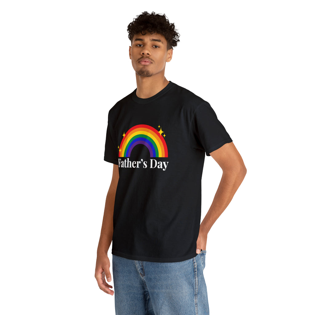 SHAVA CO Rainbow Flag, Unisex Heavy Cotton Tee - Father's Day Printify