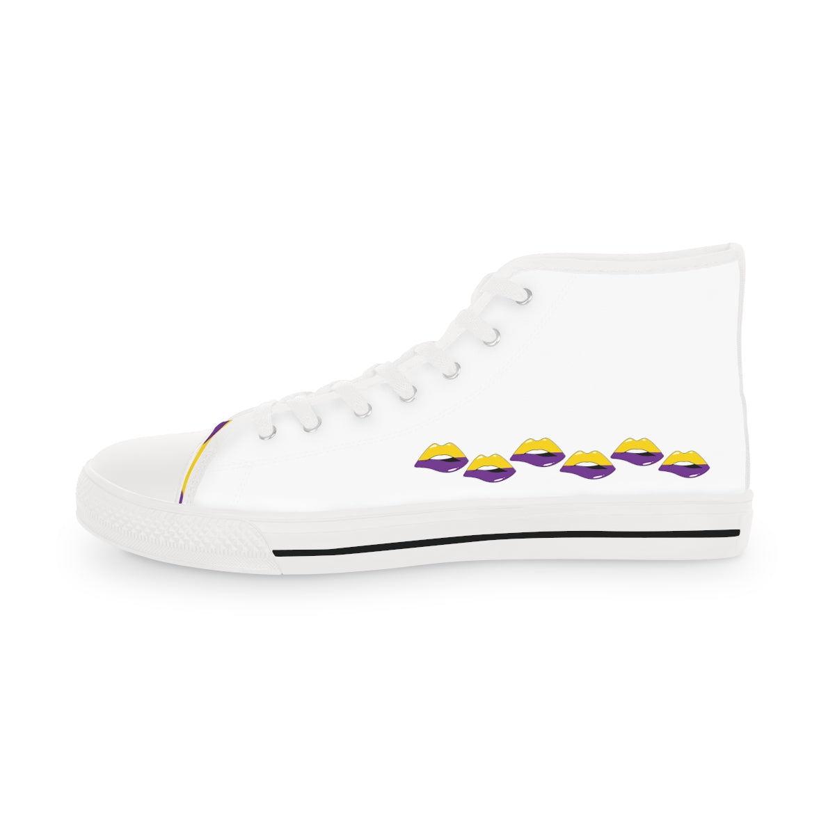 Intersexual Flag Kisses LGBTQ High Top Sneakers Unisex Size Printify