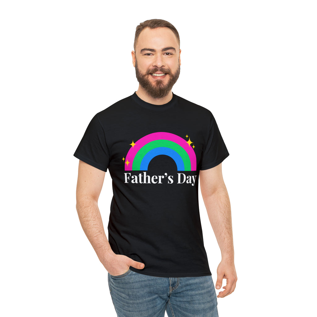 SHAVA CO Polysexual Flag, Unisex Heavy Cotton Tee - Father's Day Printify