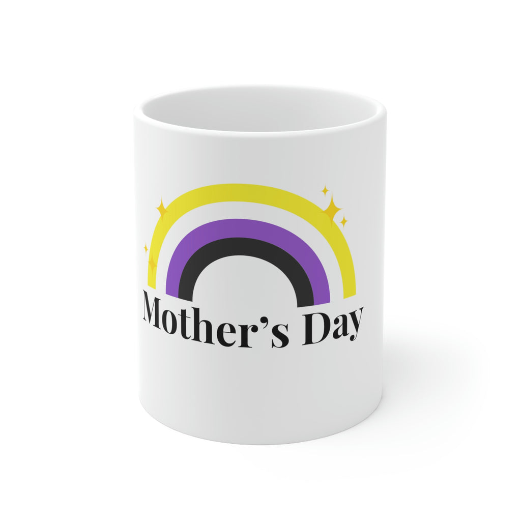 Non Binary Flag Ceramic Mug  - Mother's Day Printify