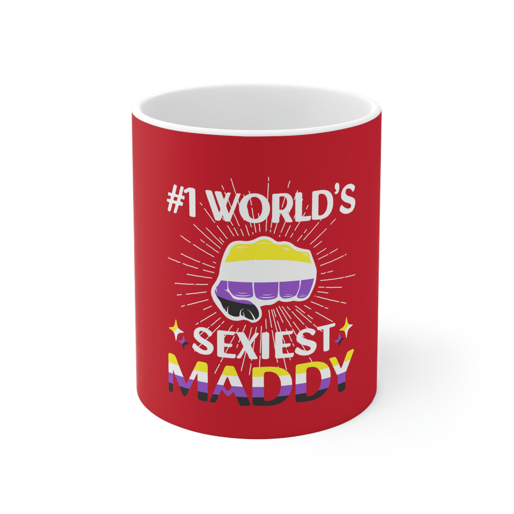 Non Binary Flag Ceramic Mug  - #1 World's Sexiest Maddy Printify