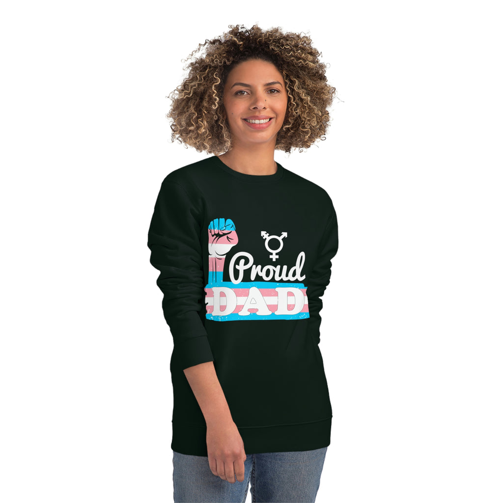 Transgender Pride Flag Sweatshirt Unisex Size - Proud Dad Printify