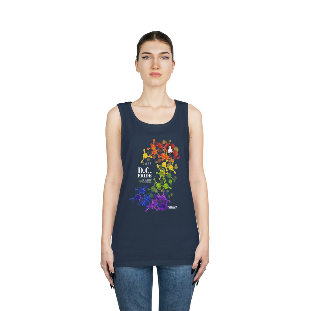 Two Spirit Flag D.C Pride Heavy Cotton Tank Top Unisex Size - My Rainbow Is In My DNA Printify