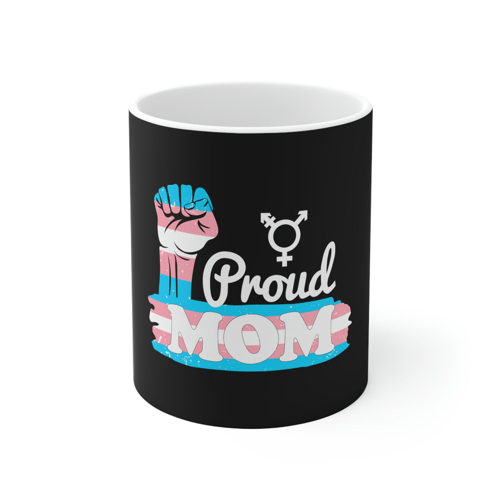 Transgender Flag Ceramic Mug  - Proud Mom Printify