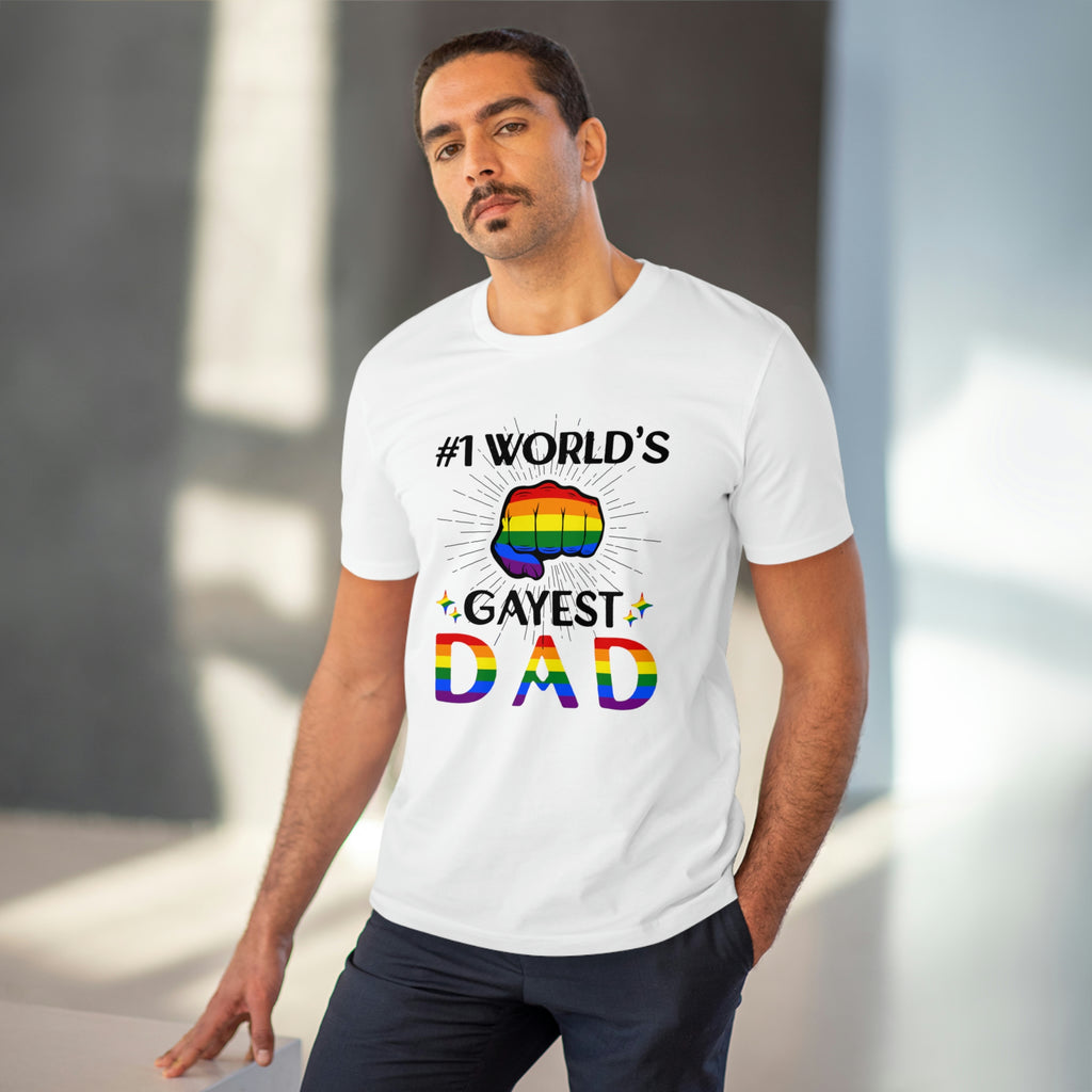 Rainbow Pride Flag T-shirt Unisex Size - #1 Word's Sexiest Dad Printify