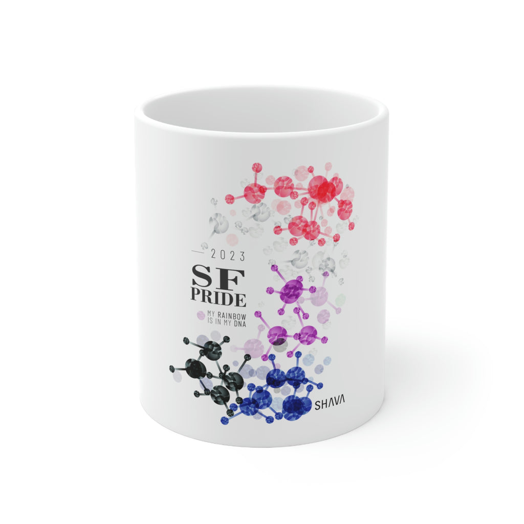 Genderfluid Flag Ceramic Mug San Francisco Pride - Rainbow Is In My DNA SHAVA CO