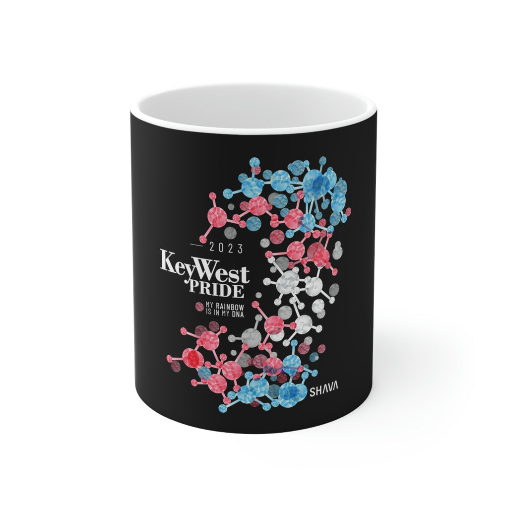 Transgender Flag Ceramic Mug Key West Pride - Rainbow Is In My DNA SHAVA CO