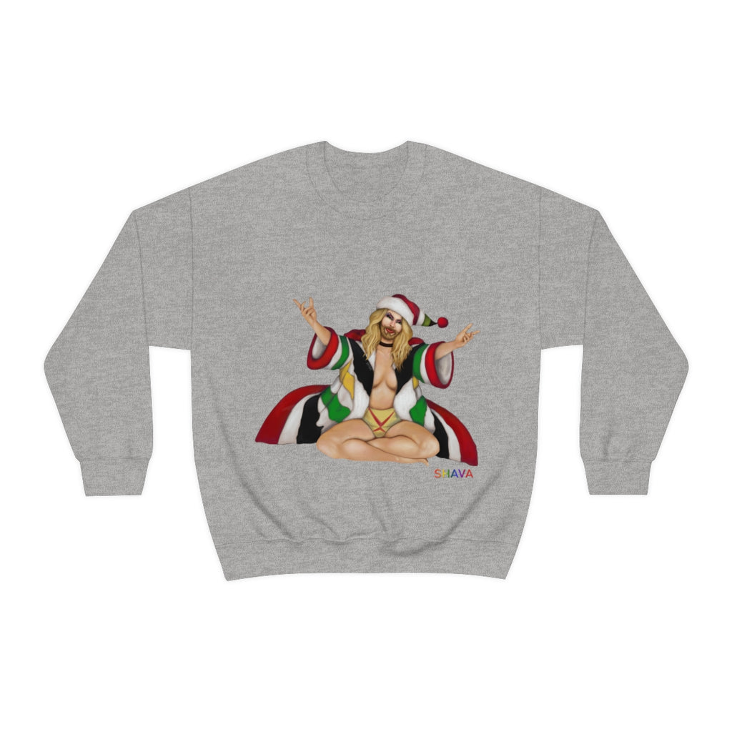 Unisex Holigays Christmas LGBTQ Heavy Blend Crewneck Sweatshirt - White Gay Printify