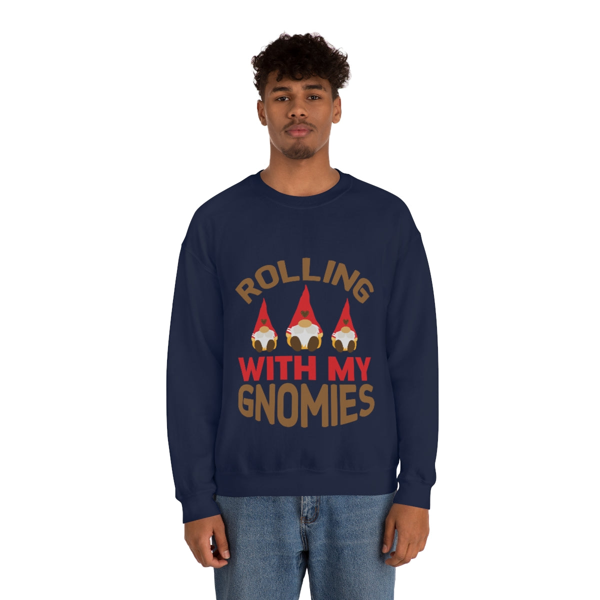 Merry Christmas Unisex Sweatshirts , Sweatshirt , Women Sweatshirt , Men Sweatshirt ,Crewneck Sweatshirt, Rolling with my Gnomies Printify