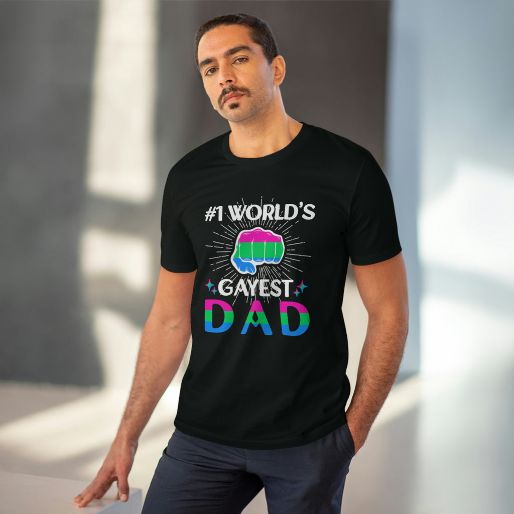 Polysexual Pride Flag T-shirt Unisex Size - #1 Word's Gayest Dad Printify