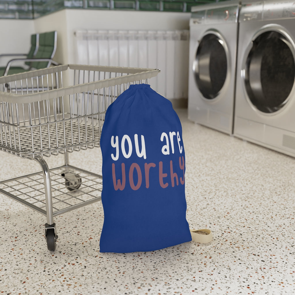 Affirmation Feminist pro choice Laundry Bag -  You are WORTHY Printify