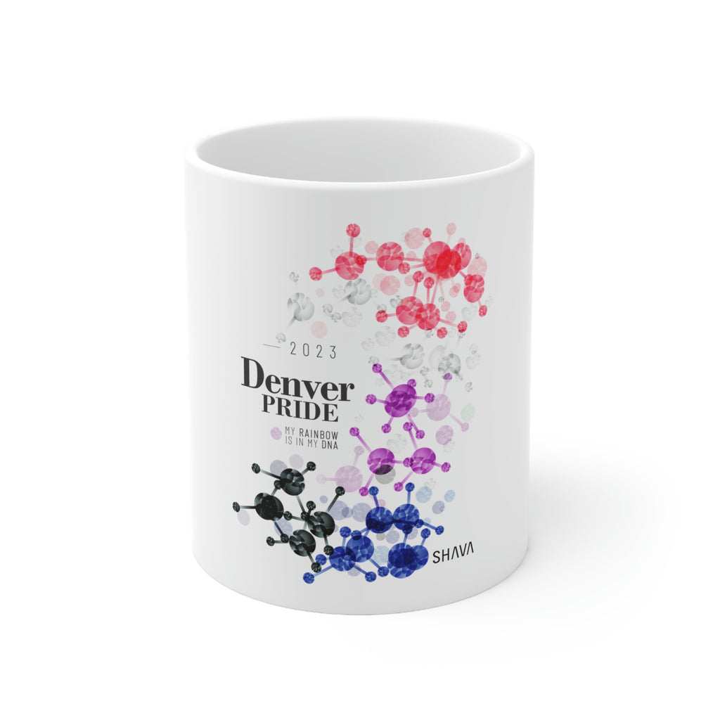 Genderfluid Flag Ceramic Mug Denver Pride - Rainbow Is In My DNA SHAVA CO