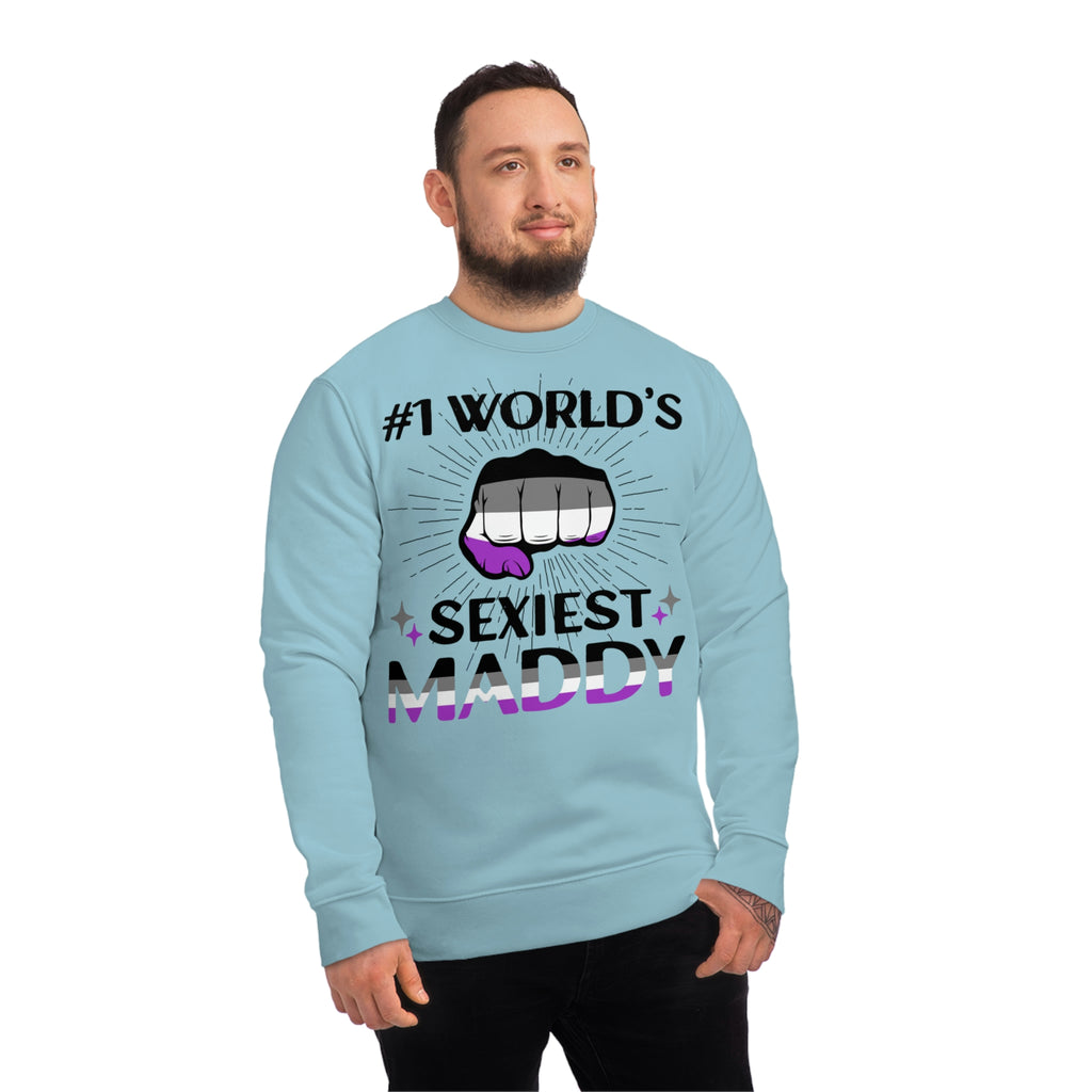 Asexual Pride Flag Sweatshirt Unisex Size - #1 World's Sexiest Maddy Printify