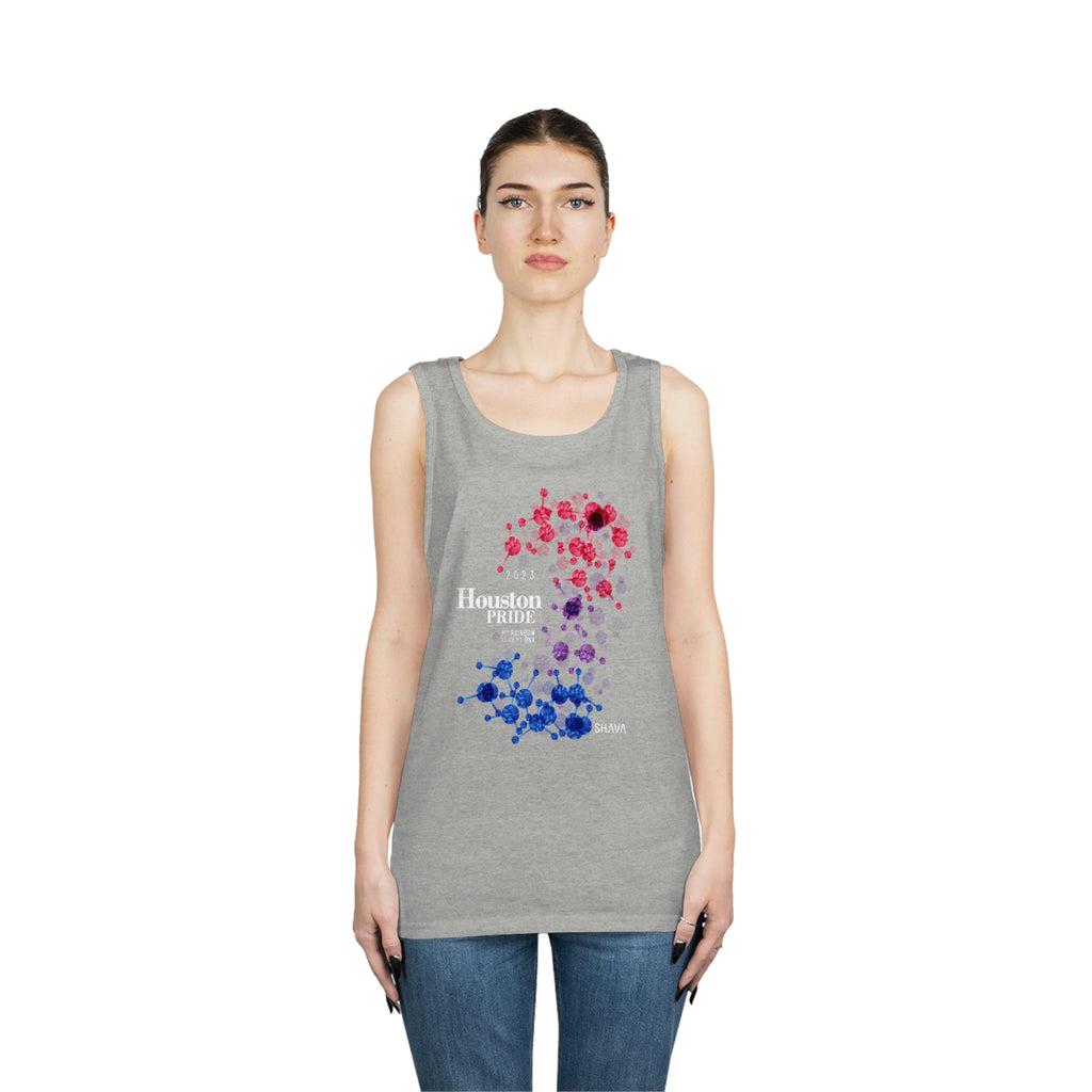 Bisexual Flag Houston Pride Heavy Cotton Tank Top Unisex Size - My Rainbow Is In My DNA SHAVA