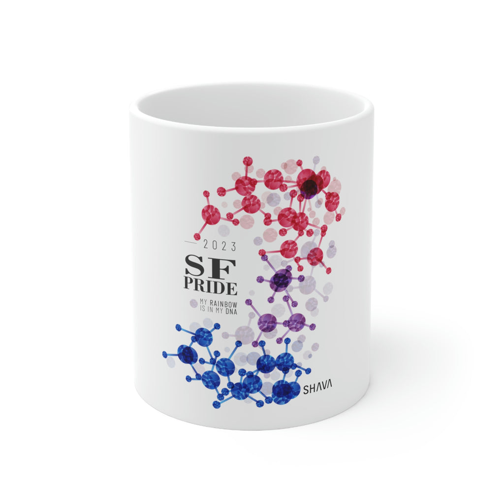 Bisexual Flag Ceramic Mug San Francisco Pride - Rainbow Is In My DNA SHAVA CO