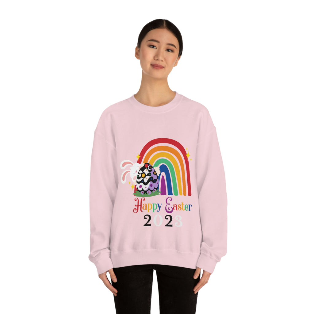 Straight Ally Flag Heavy Blend Crewneck Sweatshirt Easter Festival Unisex Size - Happy Easter 2023 SHAVA