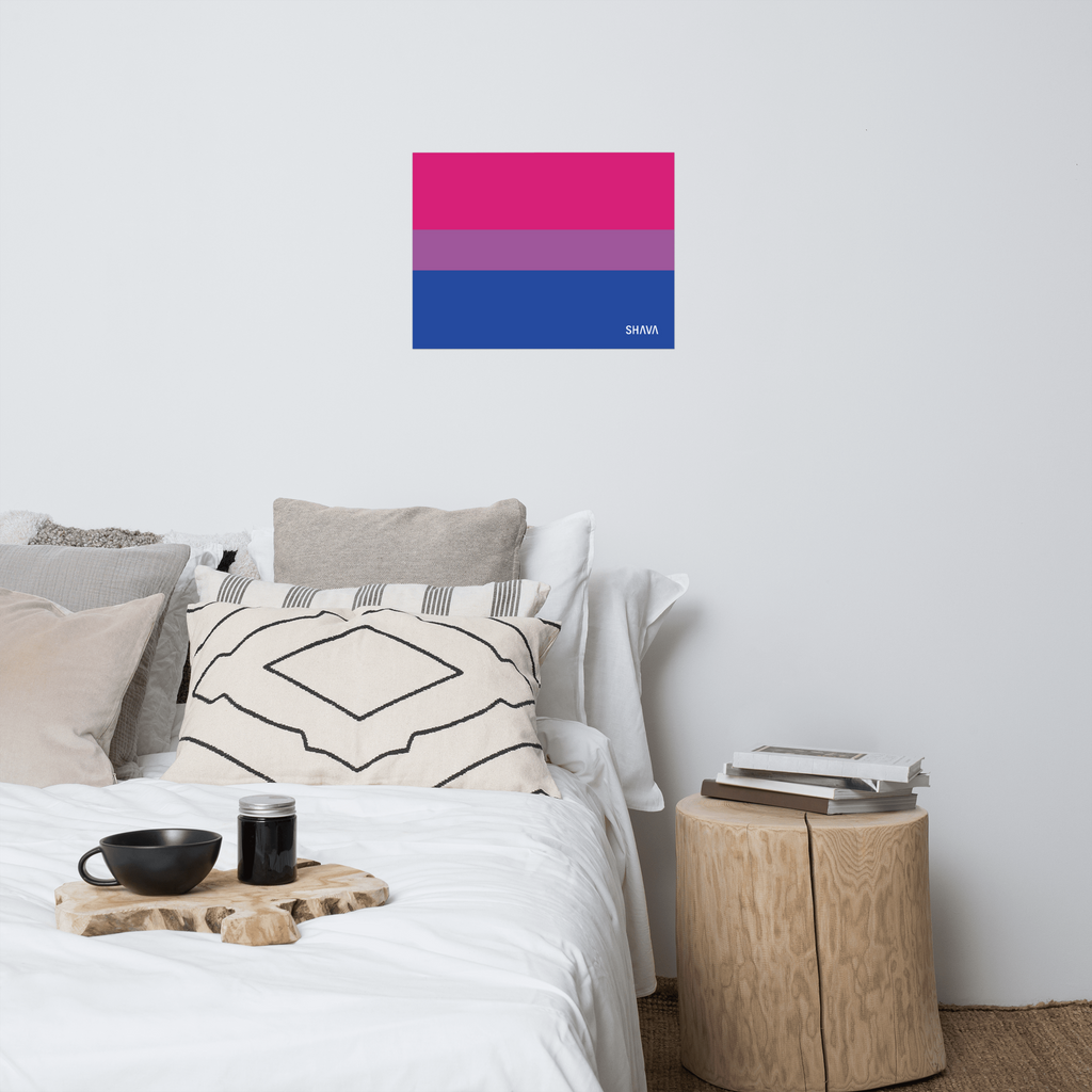 Bisexual Flag LGBTQ Posters SHAVA