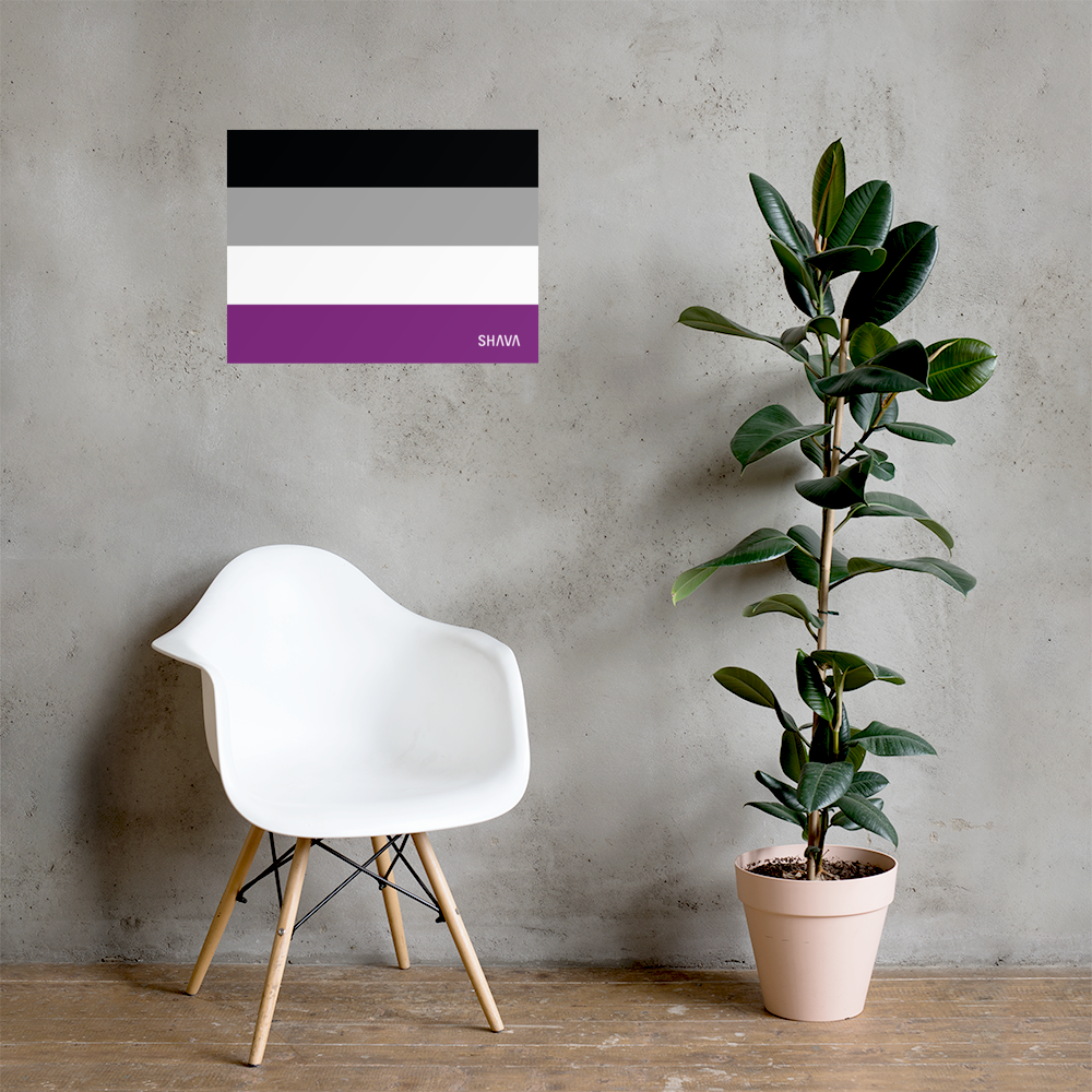 Asexual Flag LGBTQ Poster SHAVA