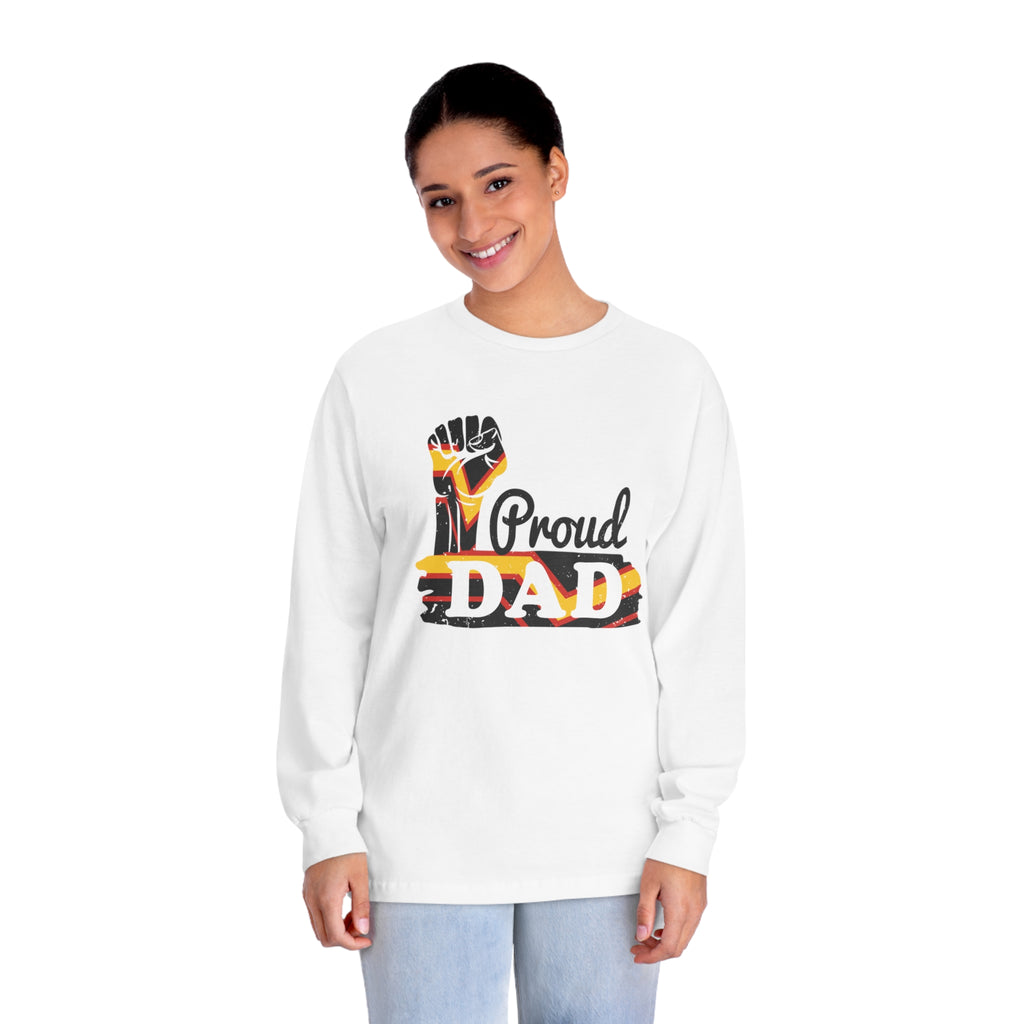 Rubber Pride Flag Unisex Classic Long Sleeve Shirt - Proud Dad Printify