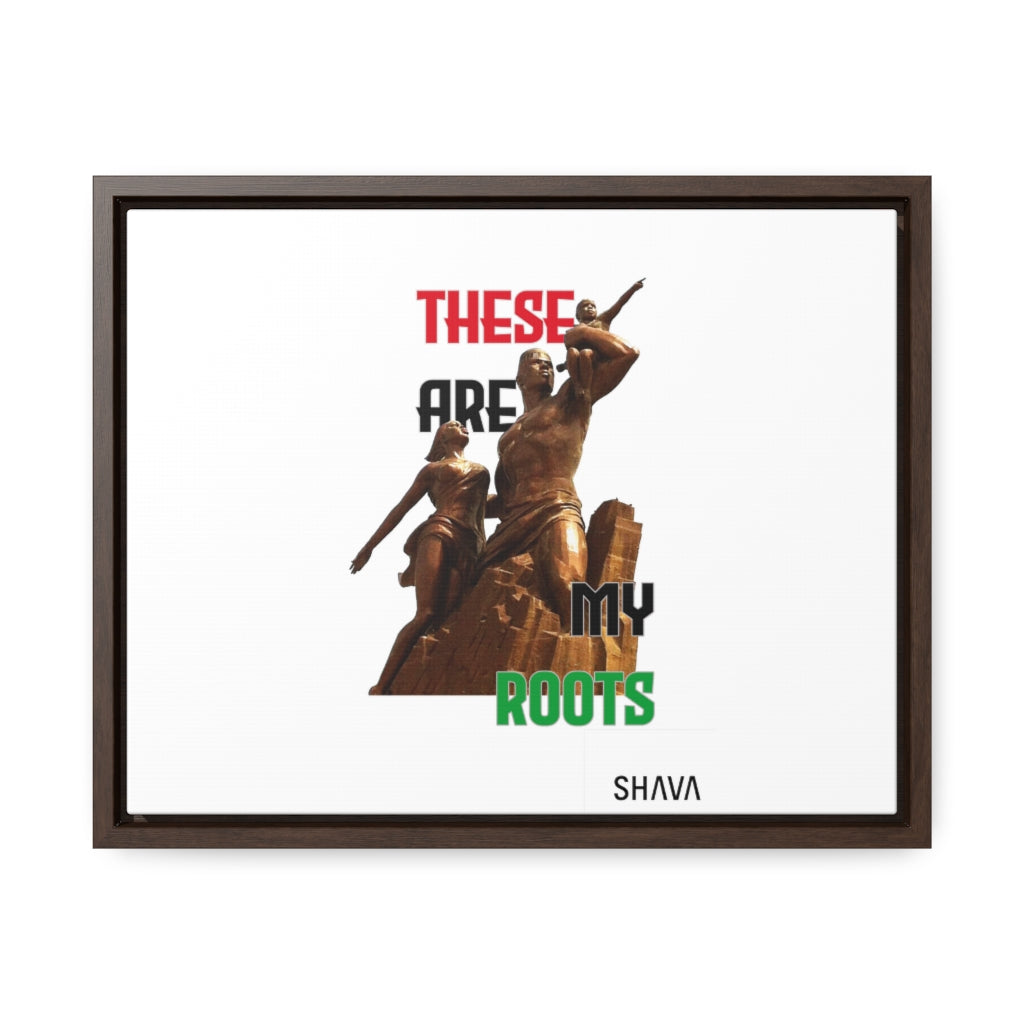 Affirmation Feminist Pro Choice Canvas Print With Horizontal Frame - These Are My Roots Printify