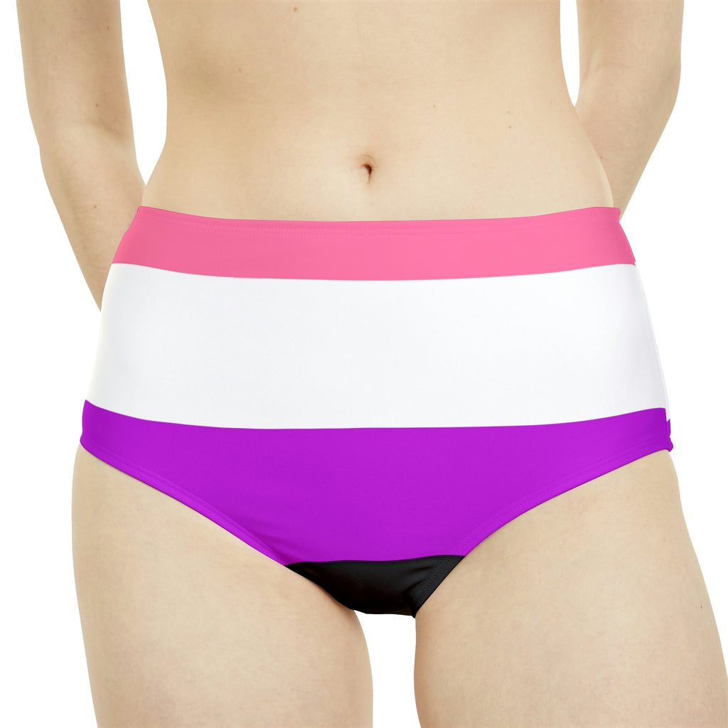 Genderfluid Pride Flag High-Waist Hipster Bikini Bottom Printify
