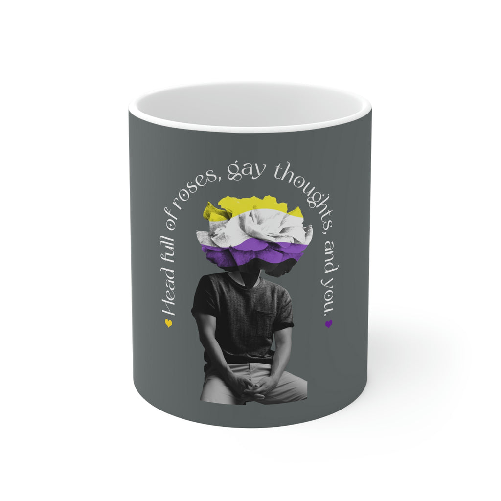 11oz Dark Grey Mug - V For Vodka Printify