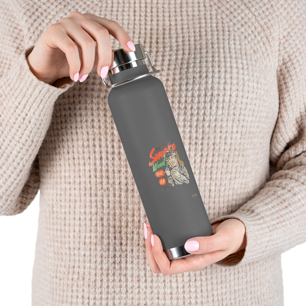 VCC Home & Livings-Bottles & Tumblers  /Copper Vacuum Insulated Bottle, 22oz/  Dr Says Smoke Weed Printify