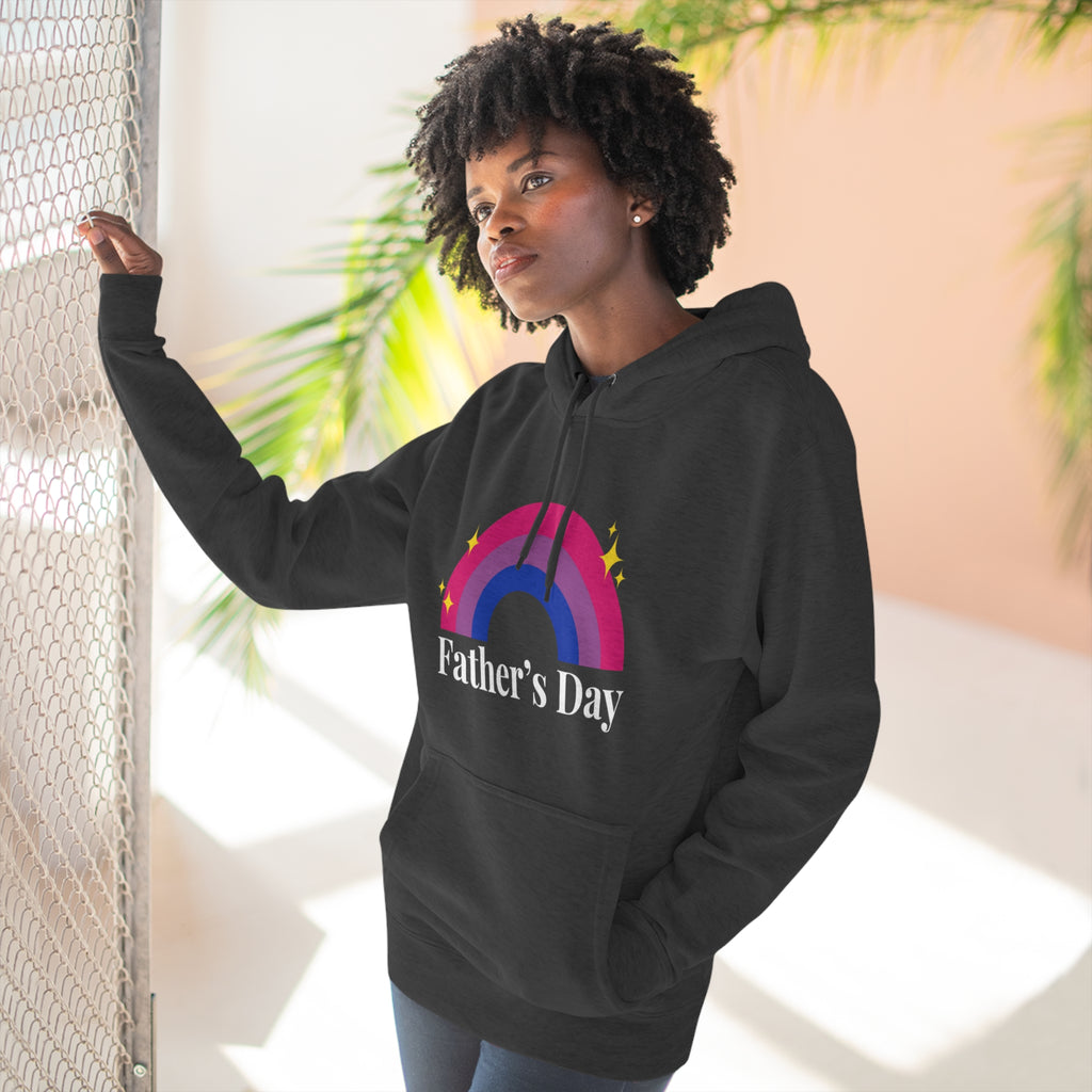 Bisexual Pride Flag Unisex Premium Pullover Hoodie - Father's Day Printify