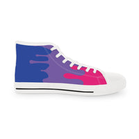 Thumbnail for Bisexual Drip Rainbow Flag LGBTQ High Top Sneakers Unisex Size Printify