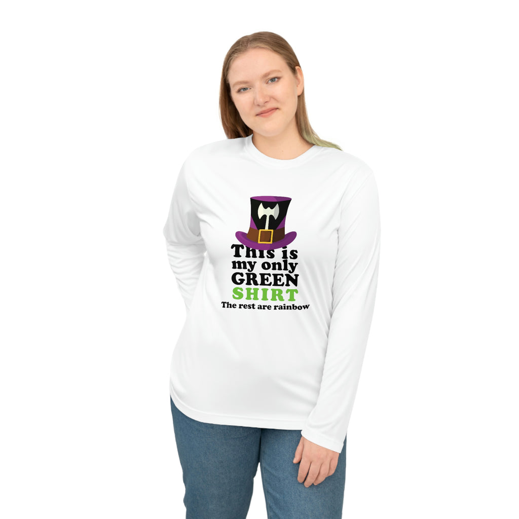 Labrys Lesbian Flag Unisex Performance Long Sleeve Shirt - My Only Green Shirt Printify